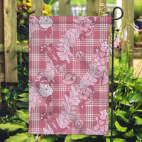 Pink Palaka Hawaii Cowboy Christmas Garden Flag Paniolo Mix Maile Lei - Polynesian Pride