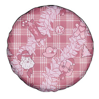 Pink Palaka Hawaii Cowboy Christmas Spare Tire Cover Paniolo Mix Maile Lei - Polynesian Pride