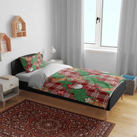Red Palaka Hawaii Cowboy Christmas Bedding Set Paniolo Mix Maile Lei - Polynesian Pride