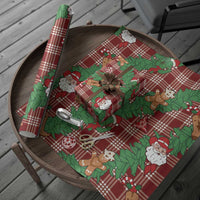 Red Palaka Hawaii Cowboy Christmas Wrapping Paper Paniolo Mix Maile Lei