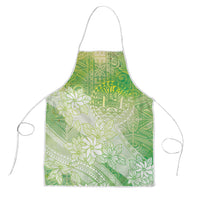 Tahiti Tiare Marble Glaze Apron Spring Green LT7 Yellow Green - Polynesian Pride