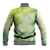 Tahiti Tiare Marble Glaze Baseball Jacket Spring Green LT7 - Polynesian Pride