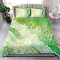 Tahiti Tiare Marble Glaze Bedding Set Spring Green LT7 - Polynesian Pride
