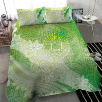 Tahiti Tiare Marble Glaze Bedding Set Spring Green LT7 - Polynesian Pride