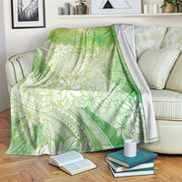 Tahiti Tiare Marble Glaze Blanket Spring Green LT7 Yellow Green - Polynesian Pride