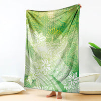 Tahiti Tiare Marble Glaze Blanket Spring Green LT7 - Polynesian Pride