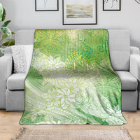 Tahiti Tiare Marble Glaze Blanket Spring Green LT7 - Polynesian Pride