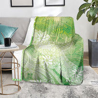 Tahiti Tiare Marble Glaze Blanket Spring Green LT7 - Polynesian Pride