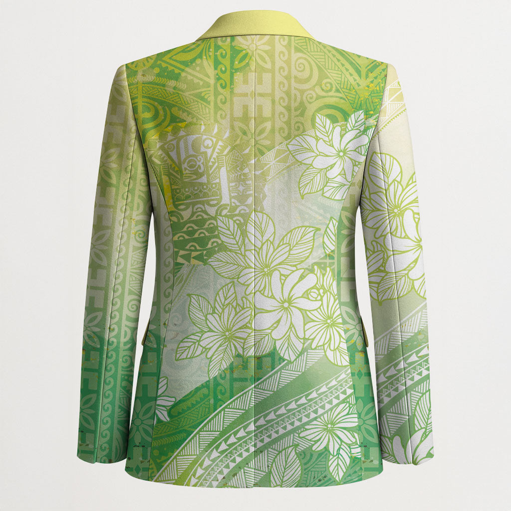 Tahiti Tiare Marble Glaze Blazer Spring Green LT7 - Polynesian Pride