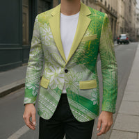 Tahiti Tiare Marble Glaze Blazer Spring Green LT7 - Polynesian Pride