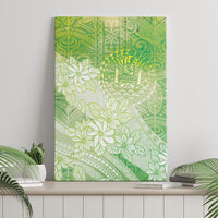 Tahiti Tiare Marble Glaze Canvas Wall Art Spring Green LT7 - Polynesian Pride