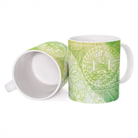 Tahiti Tiare Marble Glaze Ceramic Mug Spring Green LT7 - Polynesian Pride