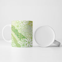 Tahiti Tiare Marble Glaze Ceramic Mug Spring Green LT7 - Polynesian Pride