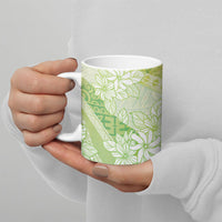 Tahiti Tiare Marble Glaze Ceramic Mug Spring Green LT7 - Polynesian Pride