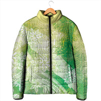 Tahiti Tiare Marble Glaze Padded Jacket Spring Green LT7 - Polynesian Pride