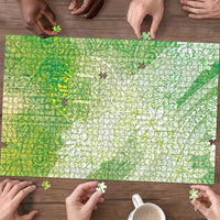 Tahiti Tiare Marble Glaze Puzzle Spring Green LT7 - Polynesian Pride