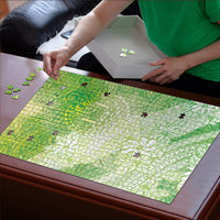 Tahiti Tiare Marble Glaze Puzzle Spring Green LT7 - Polynesian Pride