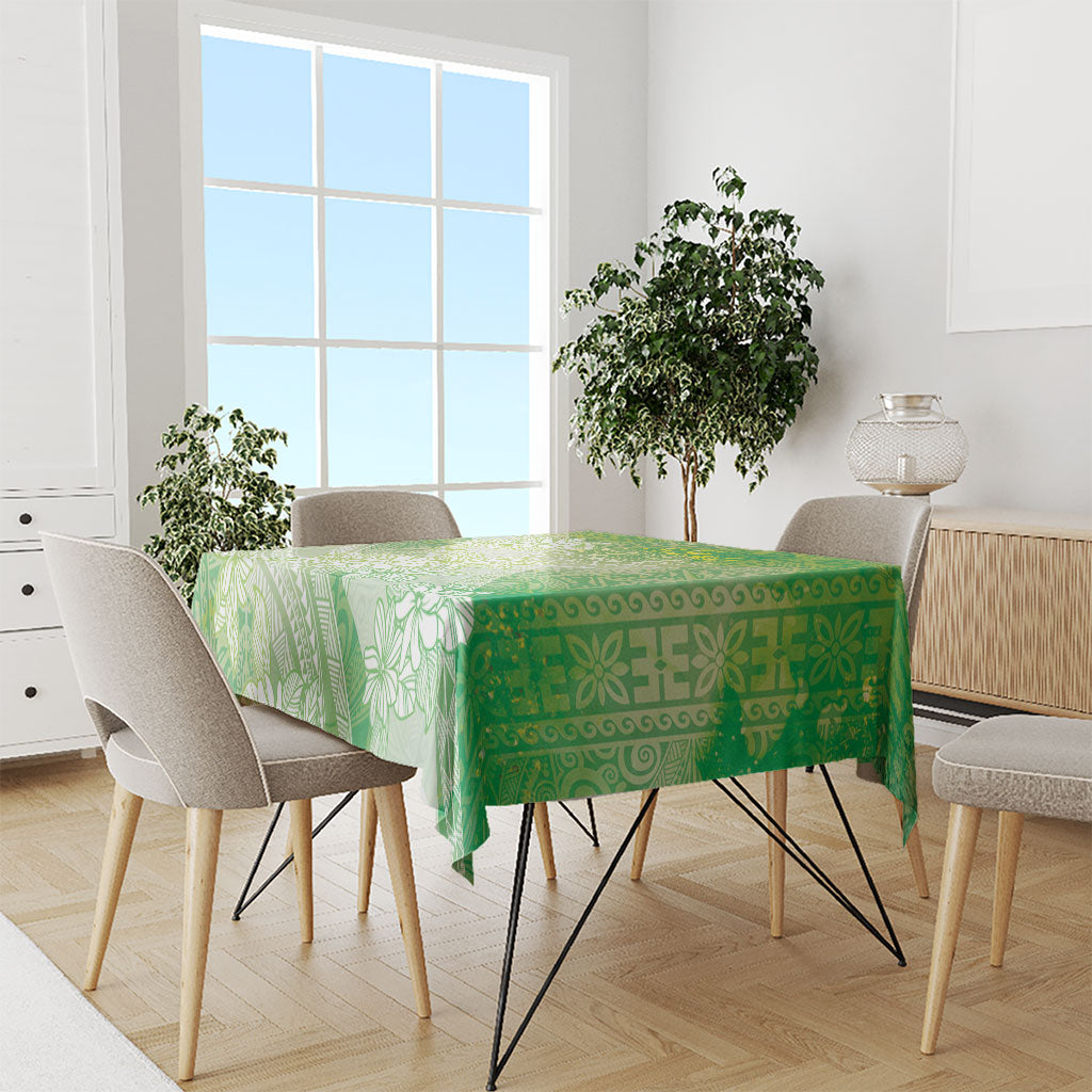Tahiti Tiare Marble Glaze Tablecloth Spring Green LT7 - Polynesian Pride