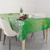 Tahiti Tiare Marble Glaze Tablecloth Spring Green LT7 - Polynesian Pride