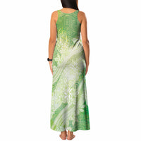 Tahiti Tiare Marble Glaze Tank Maxi Dress Spring Green