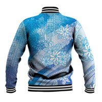Tahiti Tiare Marble Glaze Baseball Jacket Winter Blue LT7 - Polynesian Pride