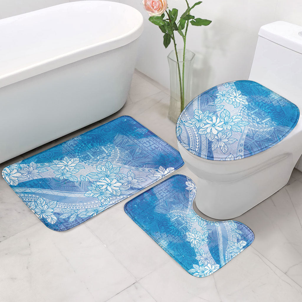 Tahiti Tiare Marble Glaze Bathroom Set Winter Blue LT7 - Polynesian Pride