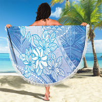 Tahiti Tiare Marble Glaze Beach Blanket Winter Blue LT7 - Polynesian Pride