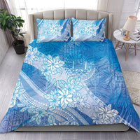 Tahiti Tiare Marble Glaze Bedding Set Winter Blue LT7 - Polynesian Pride