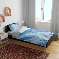 Tahiti Tiare Marble Glaze Bedding Set Winter Blue LT7 - Polynesian Pride