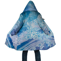 Tahiti Tiare Marble Glaze Cloak Winter Blue LT7 Unisex Light Blue - Polynesian Pride