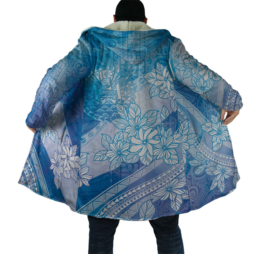 Tahiti Tiare Marble Glaze Cloak Winter Blue LT7 - Polynesian Pride