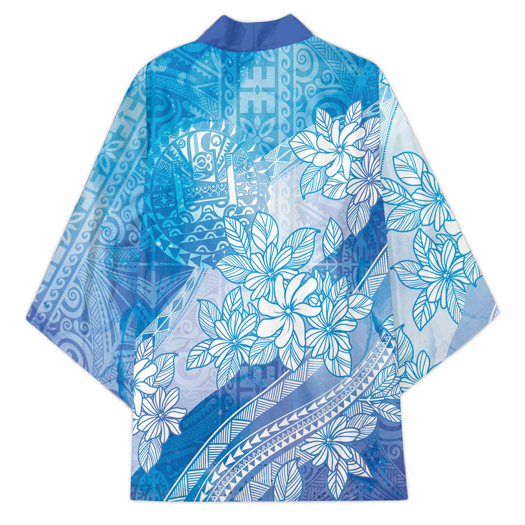 Tahiti Tiare Marble Glaze Kimono Winter Blue LT7 - Polynesian Pride