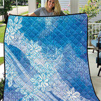 Tahiti Tiare Marble Glaze Quilt Winter Blue LT7 Light Blue - Polynesian Pride