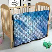 Tahiti Tiare Marble Glaze Quilt Winter Blue LT7 - Polynesian Pride