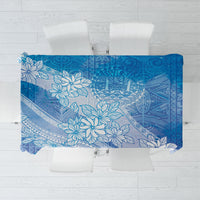 Tahiti Tiare Marble Glaze Tablecloth Winter Blue LT7 Light Blue - Polynesian Pride