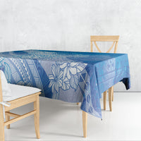 Tahiti Tiare Marble Glaze Tablecloth Winter Blue LT7 - Polynesian Pride