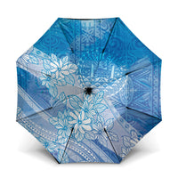 Tahiti Tiare Marble Glaze Umbrella Winter Blue LT7 One Size Folded 11.42 inch Opened Diameter 37.4 inch Light Blue - Polynesian Pride