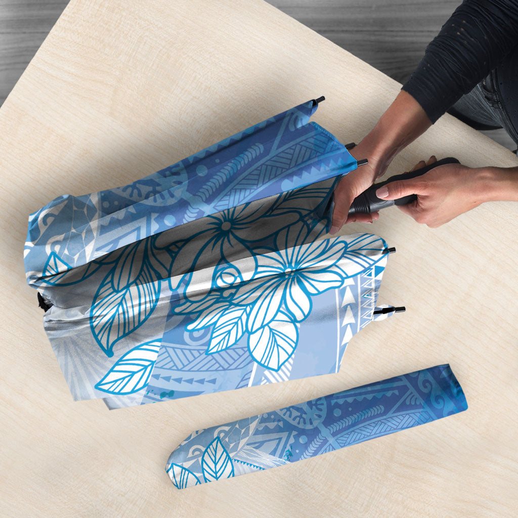 Tahiti Tiare Marble Glaze Umbrella Winter Blue LT7 - Polynesian Pride