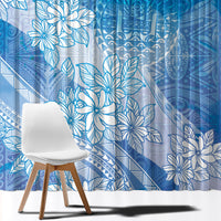 Tahiti Tiare Marble Glaze Window Curtain Winter Blue LT7 - Polynesian Pride