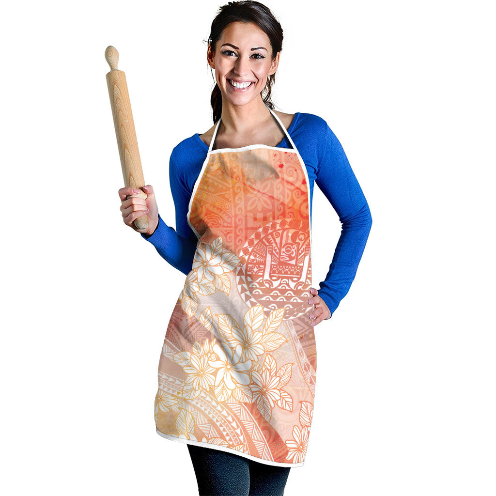 Tahiti Tiare Marble Glaze Apron Autumn Red LT7 - Polynesian Pride