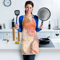 Tahiti Tiare Marble Glaze Apron Autumn Red LT7 - Polynesian Pride