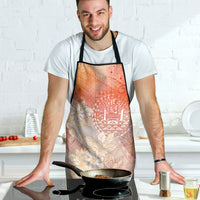 Tahiti Tiare Marble Glaze Apron Autumn Red LT7 - Polynesian Pride