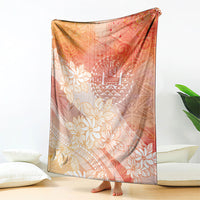 Tahiti Tiare Marble Glaze Blanket Autumn Red LT7 - Polynesian Pride
