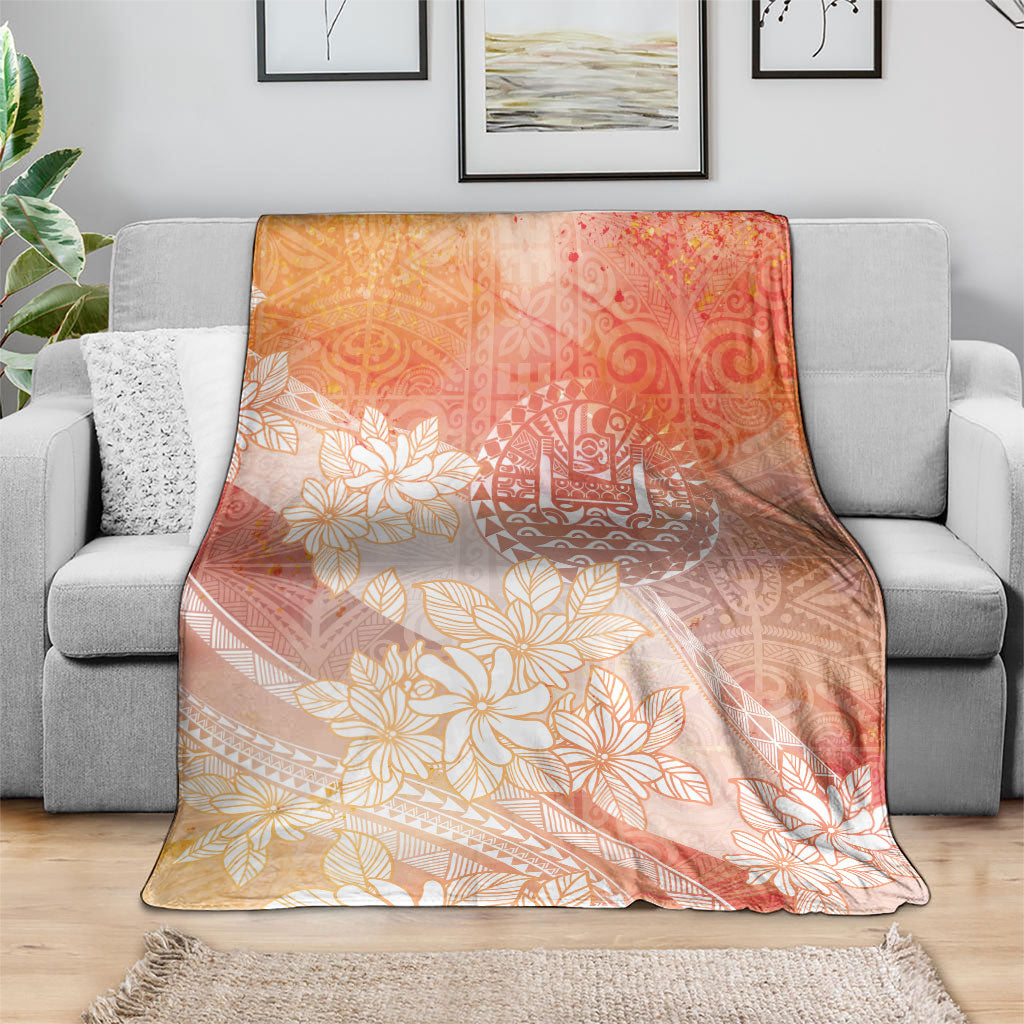 Tahiti Tiare Marble Glaze Blanket Autumn Red LT7 - Polynesian Pride