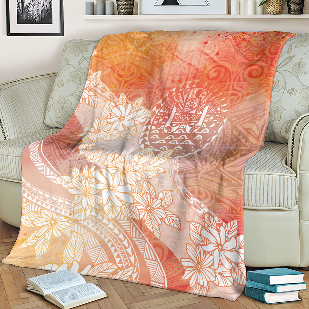 Tahiti Tiare Marble Glaze Blanket Autumn Red LT7 - Polynesian Pride