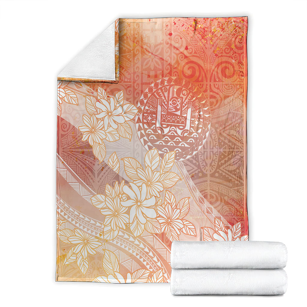 Tahiti Tiare Marble Glaze Blanket Autumn Red LT7 - Polynesian Pride
