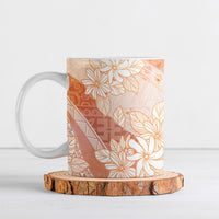 Tahiti Tiare Marble Glaze Ceramic Mug Autumn Red LT7 Orange Red - Polynesian Pride