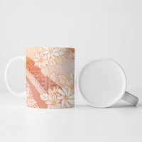 Tahiti Tiare Marble Glaze Ceramic Mug Autumn Red LT7 - Polynesian Pride