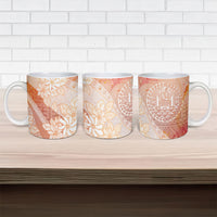 Tahiti Tiare Marble Glaze Ceramic Mug Autumn Red LT7 - Polynesian Pride