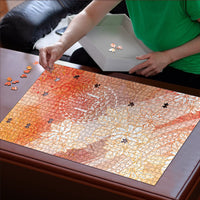 Tahiti Tiare Marble Glaze Puzzle Autumn Red LT7 - Polynesian Pride